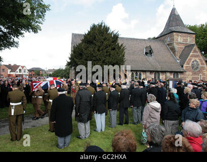 Fusilier Simon Annis funerale Foto Stock