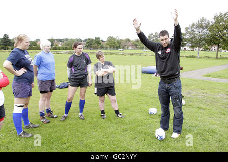 Rugby Union - Aprire l'accesso delle donne allo sviluppo delle competenze giorno - Fife RFC meridionale Foto Stock