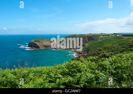 Plémont beach, Jersey, Isole del Canale Foto Stock