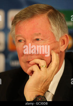 Soccer - UEFA Champions League - Gruppo B - Manchester United Press Conference - Old Trafford Foto Stock