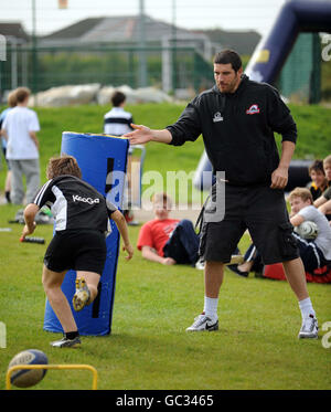 Rugby Union - Edinburgh Rugby visita Currie High School - Edimburgo Foto Stock