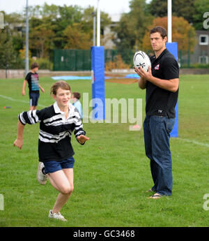 Rugby Union - Edinburgh Rugby visita Currie High School - Edimburgo Foto Stock