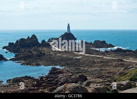 Corbière Lighthouse, Jersey, Isole del Canale Foto Stock