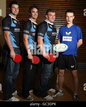 Rugby Union - Ping pong Challenge - Knightswood Centro Comunitario Foto Stock