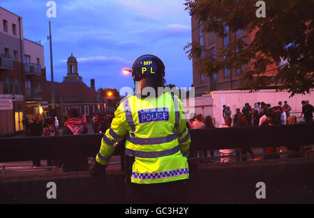 Demo di anti-Islam Foto Stock