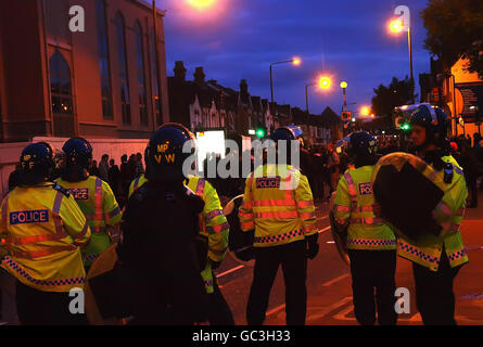 Demo di anti-Islam Foto Stock