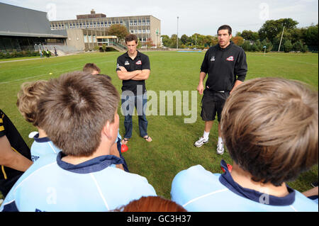 Rugby Union - Edinburgh Rugby visita Currie High School - Edimburgo Foto Stock