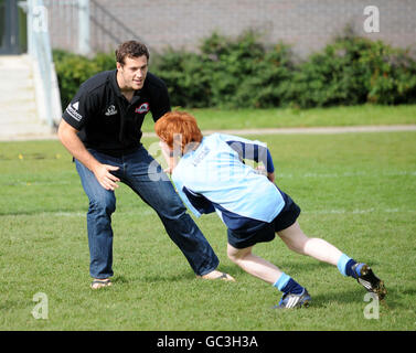 Rugby Union - Edinburgh Rugby visita Currie High School - Edimburgo Foto Stock