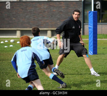 Rugby Union - Edinburgh Rugby visita Currie High School - Edimburgo Foto Stock