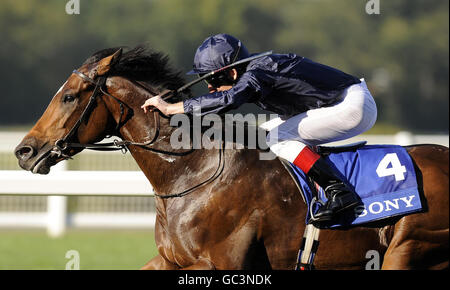 RIP Van Winkle e Johnny Murtagh vincono la regina Elisabetta II Stakes durante il terzo Ascot Racecourse Beer Festival presso l'ippodromo di Ascot, Ascot. Foto Stock