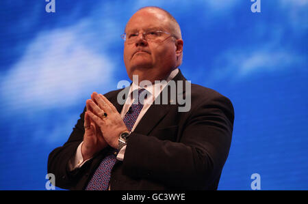 Presidente del Partito conservatore Eric Pickles durante la Conferenza del Partito conservatore a Manchester. Foto Stock