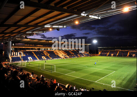 Calcio - Coca-Cola Football League One - Colchester United v Charlton Athletic - Community Stadium. Vista generale del Weston Homes Community Stadium Foto Stock