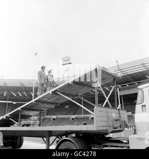 Moto Stunt equitazione - Evel Knievel - Wembley Stadium Foto Stock