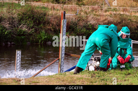 Fiume Trento contaminazione Foto Stock