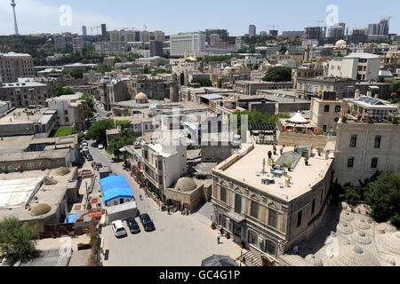 Travel Stock, Baku, Azerbaigian. Vista generale dello skyline di Baku, Azerbaigian Foto Stock