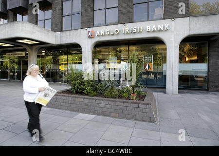 Anglo Irish Bank Stock - Dublino. Una visione generale della Anglo Irish Bank di Dublino Foto Stock