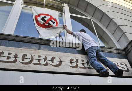 Protesta di Swansea Foto Stock