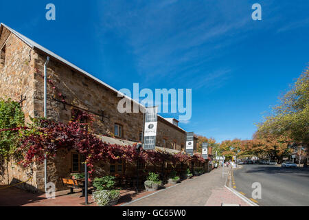 Un hotel di Hahndorf, in Sud Australia le pittoresche colline di Adelaide. Foto Stock