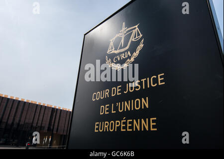 Lussemburgo Corte europea di giustizia tribunale tribù avvocato giudicare i criminali la criminalità ad alta parità paese capitale Europa aiutare ultimo Foto Stock