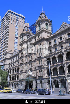 L'iconico Hotel Windsor a Melbourne in Australia. Australia sopravvivono solo grand XIX century city hotel. Foto Stock