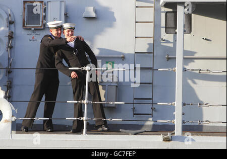 HMS Duca di ferro ritorna Foto Stock