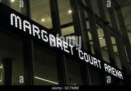 Margaret Court Arena a Melbourne in Australia. Uno dei luoghi per Australian Open di tennis tournament. Foto Stock