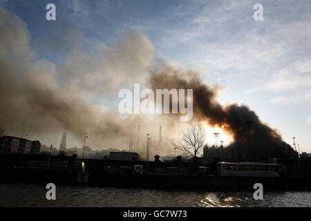 Guinness incendio in fabbrica Foto Stock