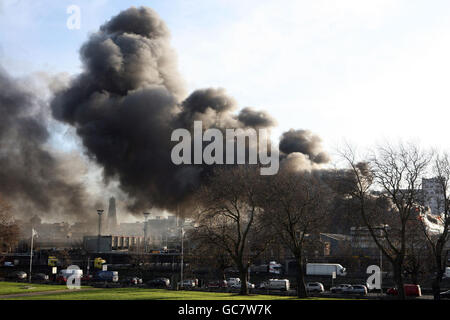 Guinness incendio in fabbrica Foto Stock