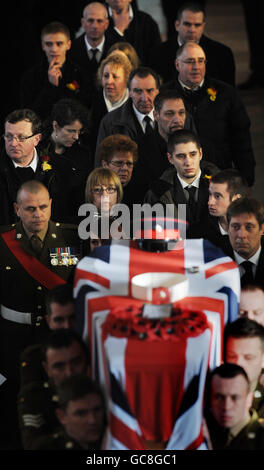 Caporale Adam Drane funerale Foto Stock