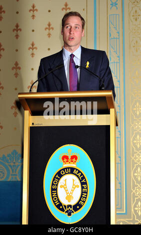 Il principe William parla della sua gioia durante la sua visita in Australia durante un discorso alla reception in occasione del giorno dell'Australia, presso la Government House di Melbourne. Foto Stock