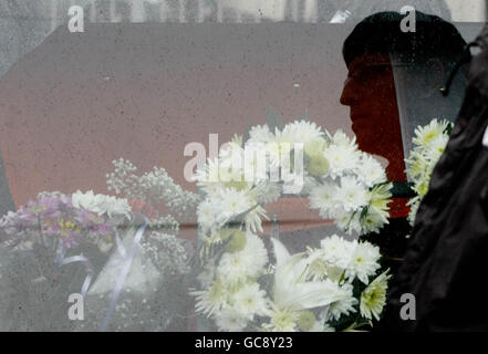 Jim Gallagher funerale Foto Stock