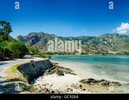 Areia Branca Paradise beach e la fascia costiera nei pressi di Dili a Timor est Foto Stock