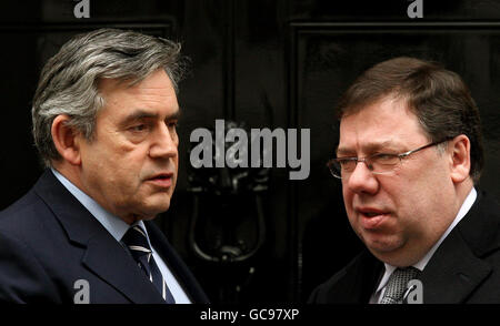 Brown incontra il Primo Ministro irlandese Brian Cowen Foto Stock