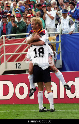 Calcio - Coppa del Mondo FIFA USA 1994 - Round di 16 - Germania v Belgio - Soldier Field di Chicago Foto Stock