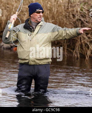 Consiglio di Stirling 2010 di salmone stagione di pesca Foto Stock