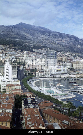 Geografia / viaggio, Monaco, Monte Carlo, vedute della città / paesaggi urbani, vista del quartiere la Condamine e il porto, ottobre 1964, diritti-aggiuntivi-clearences-non disponibile Foto Stock