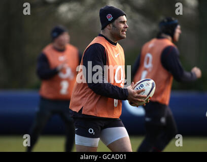 La Pasqua del Nick in Inghilterra durante la sessione di allenamento al Pennyhill Park, Bagshot. Foto Stock