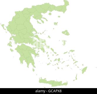 Alta dettagliata mappa vettoriale della Grecia. Illustrazione Vettoriale Eps 10 Illustrazione Vettoriale