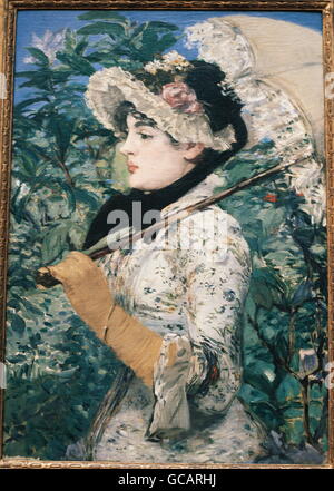 Belle arti, Manet, Edouard, (1832 - 1883), pittura, 'Spring (Jeanne)', 1881, Foto Stock