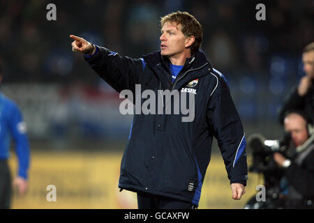 Calcio - Olandese Eredivisie - Willem II Tilburg v NAC Breda - Willem II Stadion. Willem II allenatore Alfons Groenendijk Foto Stock