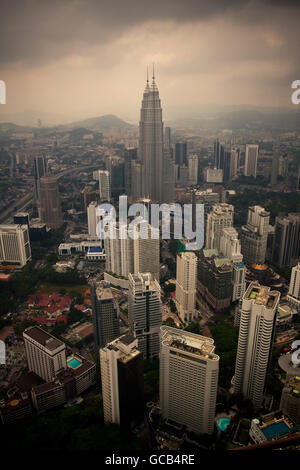 Kuala Lumpur dalla Torre della TV Foto Stock