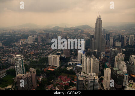 Kuala Lumpur dalla Torre della TV Foto Stock