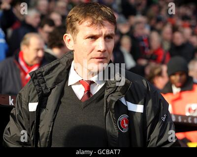 Calcio - Coca-Cola Football League One - Charlton Athletic / Yeovil Town - The Valley. Chartlon Athletic manager Phil Parkinson sulla linea di contatto Foto Stock