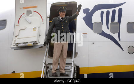 Cinquantesimo anniversario del Presley's solo visita NEL REGNO UNITO Foto Stock