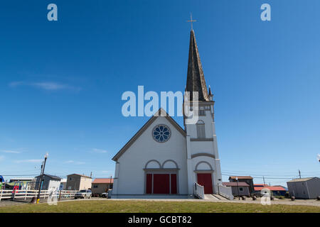 Alaska, Nome. Il centro di nome, incudine City Square (407 Bering San) Vecchia San Giuseppe Hall, la vecchia chiesa cattolica romana c. 1901 Foto Stock