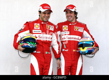 Formula One Ferrari drivers Felipe Massa, left, of Brazil, and Fernando ...