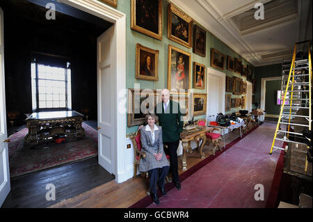 Chatsworth House lavori di riarredo Foto Stock