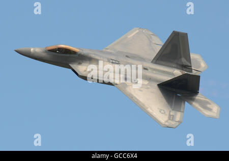 LM F Raptor stealth fighter. RAF Fairford Foto Stock