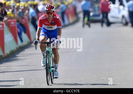 08.07.2016. L'Isle-Jourdain a Lac de Payolle, Francia. Tour de France tour in bicicletta, fase 7. GROENEWEGEN Dylan (NED) pilota del TEAM LOTTO NL - JUMBO Foto Stock