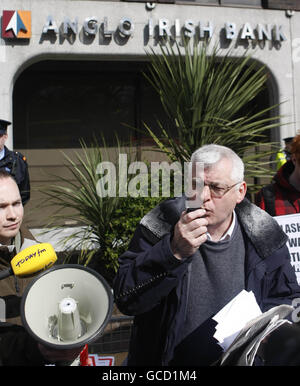 Banca anglo-irlandese risultati Foto Stock